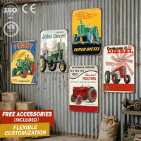 Plaque Métallique Décorative Vintage 20x30 cm, Thème Tracteur, pour Ferme, Maison, Club, Art Mural en Fer Blanc, Vente en Gros