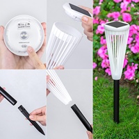 Nouvelle Lampe Solaire Creuse Transfrontalière IP65 pour Jardin, Éclairage Extérieur Paysager, Décoration d'Ambiance pour Cour, Lampe à Piquer pour Pelouse