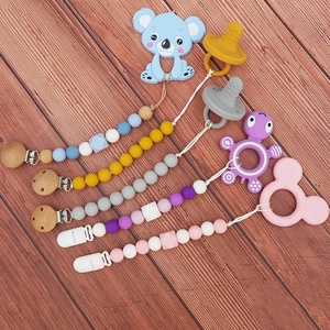 Clips de sucette en silicone sans BPA sur mesure lanière de support perles à mâcher de dentition Clips de sucette apaisants en silicone - Product Image 3