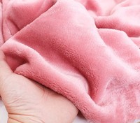 Tissu Velours Flannel Minky Peluche Brossé 100 % Polyester Uni Super Doux, Conception Personnalisée pour Couverture de Bébé
