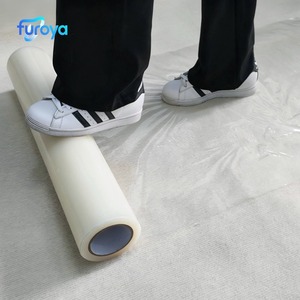 Película de protección de alfombras de grado de máquina suave, rollo de plástico adhesivo PE <span class=keywords><strong>transparente</strong></span>, <span class=keywords><strong>Protector</strong></span> de <span class=keywords><strong>suelo</strong></span> para decoración de hogar y oficina - Product Image 1