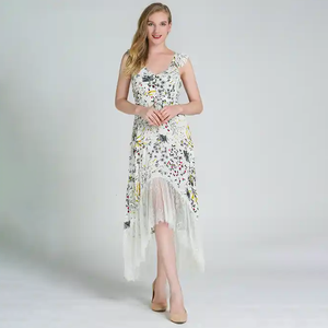 ชุดเดรสพิมพ์ลายดอกไม้สำหรับผู้หญิงเสื้อผ้าลำลองหรูหราออกแบบได้ตามต้องการ - Product Image 3