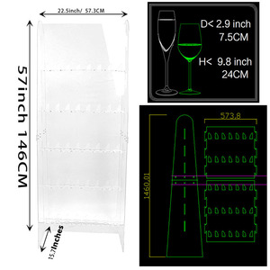 ชั้นวางอะคริลิคสำหรับโชว์แชมเปญ ชั้นวางแก้วไวน์แดง ชั้นวางโชว์สำหรับร้านอาหารตะวันตก - Product Image 6