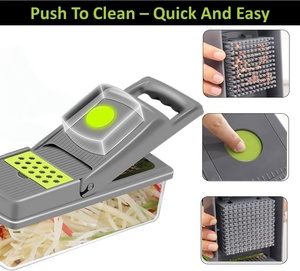 16 in 1 All in One Pro Multifunctional Manual Onion Potato Slicer Dicer Grinder Cutter Machine <b>Vegetable</b> Chopper - Product Image 2