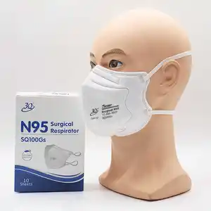Sanqi Manufacturer NIOSH N95 Surgical Respirator Headstrap Facemask Medical Disposable N95 Face Masks Mascarillas N95 Cubrebocas