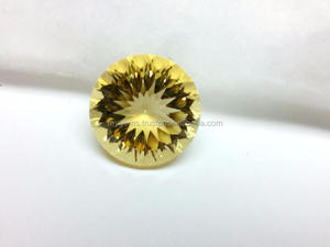 ซิทรินสีเหลืองธรรมชาติ ซิร์คอนควอตซ์ ขนาด 15 มม. รูปทรงกลม ตัดแบบเว้าสองขั้น ผ่านการอบด้วยความร้อน พลอยเม็ดเดี่ยว มีการเปลี่ยนสี - Product Image 4