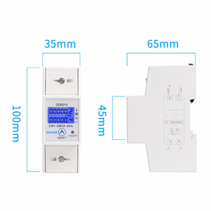 มิเตอร์ไฟฟ้าแบบราง DIN รุ่น <span class=keywords><strong>SINOTIMER</strong></span> DDS015 230V/50Hz 5(80)A แบบฟื้นฟูค่าพลังงานย่อย หน้าจอ LCD พร้อมไฟแบ็คไลท์ สำหรับวัดพลังงานไฟฟ้าเฟสเดียว - Product Image 4