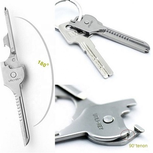 6 en 1 nouveau Swiss + tech Utili clé pliant Mini couteau en acier inoxydable multi-fonction extérieur porte-clés pliable Mini outils porte-clés - Product Image 4