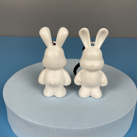Modèle d'ours en résine populaire de 8 cm, pendentif DIY, artisanat fait main, peut être peint, design fluide, décoration d'intérieur, cadeau