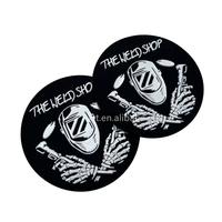 Étiquette en silicone 3D personnalisée de haute qualité, thermocollante, avec logo en relief, patch rond en caoutchouc pour vêtements et sacs