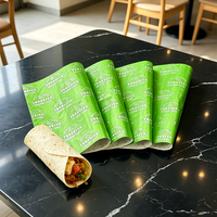 Papier d'emballage en aluminium alimentaire personnalisé, format sur mesure, imprimé, jetable, pour la cuisson et l'emballage alimentaire à emporter