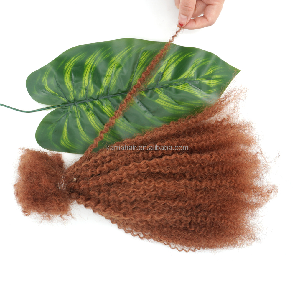 KAMA Remy Peruvian Crochet Boho Human Braiding Curly Afro Kinky Bulk Machine Double Weft 50g Hair for Braids Detail Section 4