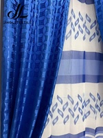 Ensemble de rideaux occultants jacquard 3 pièces, écologiques, isolants, anti-bruit, motif géométrique abstrait, 100% polyester, pour hôtel