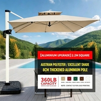 Parasols d'extérieur imperméables et résistants aux UV, parasols romains pour la plage et la piscine, grands parasols de jardin et d'extérieur
