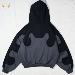 เสื้อฮู้ดซิปแบบมีซับในสองชั้น ดีไซน์แบบ OEM สั่งทำพิเศษ ตัดเย็บด้วยผ้าเฟรนช์เทอร์รี่ 500gsm ทรงหลวมสำหรับผู้ชาย พิมพ์ลายดิจิทัล - Product Image 3