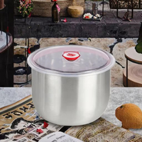 Boîte à lunch ronde en acier inoxydable hermétique anti-fuite pour la cuisine, boîte de rangement alimentaire, contenants alimentaires pour réfrigérateur, prix compétitif
