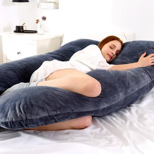Almohadas de cuerpo de maternidad suaves de lavado extraíbles en forma de U, almohada <span class=keywords><strong>para</strong></span> dormir <span class=keywords><strong>para</strong></span> mujeres embarazadas, almohadas <span class=keywords><strong>para</strong></span> amamantar - Product Image 1