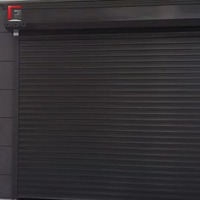 Porte à enroulement en aluminium à économie d'énergie pour devanture de magasin, couleur et motif personnalisés avec moteur à télécommande