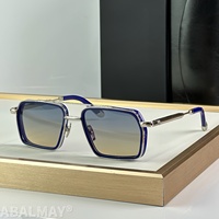 MAY BEST 57-20-147 Lunettes de soleil de haute qualité pour hommes et femmes, lunettes de soleil de créateur, style punk classique, luxe, acétate, titane, UV400, avec boîte