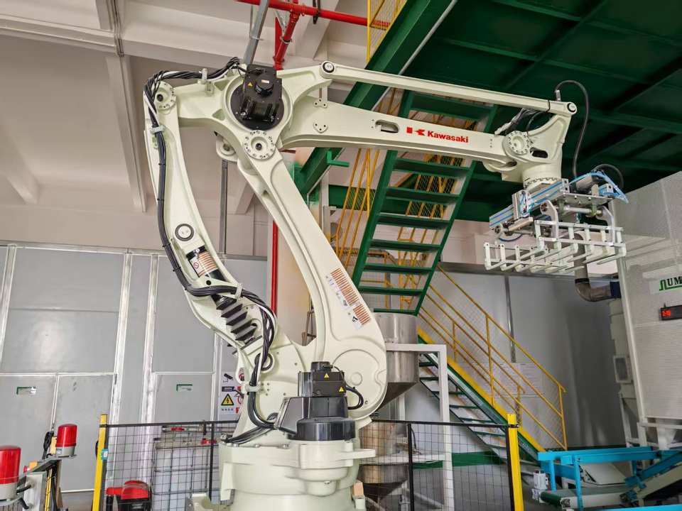 Automatic Bag Box Carton Palletizing Robotic Arm Stacker Machine PLC ...