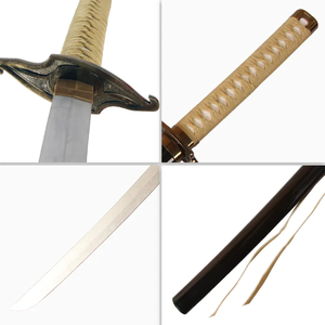 Populaire Anime Bleach <span class=keywords><strong>Ulquiorra</strong></span> Schiffer Kidults jeux de rôle bambou en bois samouraï jouet Katana épées pour Cosplay jouant garçons - Product Image 2