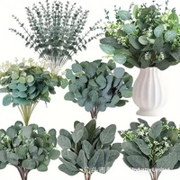 Rangkaian Bunga Dekoratif Daun Tanaman Buatan Tahan UV Bertema Eucalyptus Apel untuk Pernikahan dan Rumah