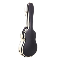 Étui rigide pour guitare électrique classique en cuir noir Rm, en fibre de verre robuste, doublure en velours, poignée en cuir - Personnalisable pour guitare/basse