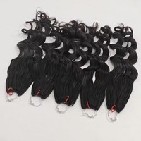 100% Vierge Cheveux Vendeur Bouclés Crochet Humain Invisible Double Ligne Plume Extensions de Cheveux Extension de Cheveux Humains