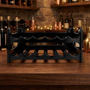 Porte-vin en plastique Moldica, élégant et efficace, rectangulaire, noir, capacité de 4,5 L, durable, imperméable, double paroi, léger, portable - Product Image 3