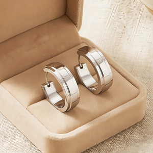 Modernos Pendientes de Aro Minimalistas con Diseño de Cuerda Trenzada, Chapados en Oro de 18K, Resistentes al Deslustre e Impermeables, para Mujer, JAJGI - Product Image 5