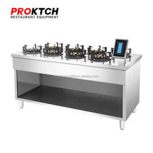 Pot multi-tête commercial marmite de <span class=keywords><strong>poulet</strong></span> à ragoût Machine à riz cuisinière à gaz intelligente multi-tête 1000 fonction de mémoire de recette fournie - Product Image 6