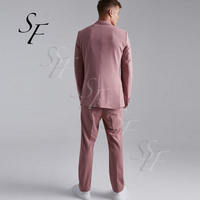 Veste de costume pour homme en polyester avec logo personnalisé, décontractée, à double boutonnage, slim, blazer, col à revers, manches longues, pour le bureau