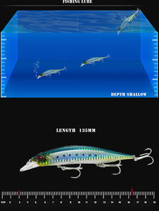 Señuelo de Pesca Wobbler de Plástico ABS Duro de 12cm y 17g con Ojos 3D, Señuelo Minnow Hundible para Pesca en Ríos, Océanos, Playas y Lagos, Venta al por Mayor - Product Image 4