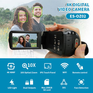 Caméscope vidéo rechargeable à zoom optique 10X 4K avec écran <span class=keywords><strong>tactile</strong></span> IPS rotatif - Product Image 6