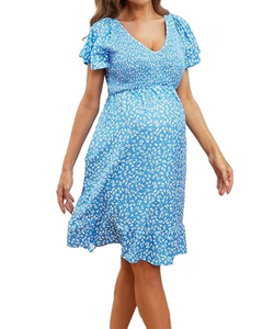 <span class=keywords><strong>Robe</strong></span> à manches courtes ample en coton et modal 100% pour femmes enceintes, <span class=keywords><strong>pas</strong></span> <span class=keywords><strong>cher</strong></span> - Product Image 2
