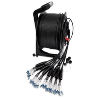 Bobine de câble à fibre optique tactique blindée rétractable portable 100M 150M pour diffusion en direct