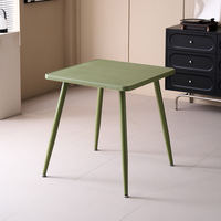 Table à manger carrée en plastique moderne de style nordique, imperméable, pour balcon et salon
