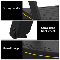 Tapis roulant incurvé pliable sans moteur avec écran LCD et moniteur de fréquence cardiaque sans fil pour la salle de sport à domicile, machine d'entraînement cardio