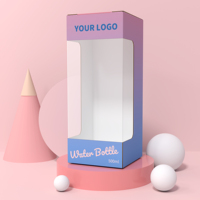 Boîte cadeau personnalisée avec fenêtre transparente colorée, emballage en carton avec fenêtre, boîte à chapeau en papier