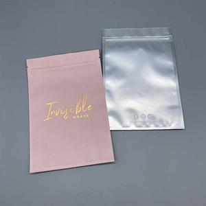 resealable zipper clear front mylar bags custom printed clear one side packaging plastic bag pink ziplock pouch