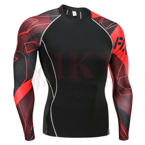 เสื้อรัดกล้ามเนื้อสำหรับผู้ชาย ยี่ห้อ Custom Gi Bjj Rashguards สำหรับกีฬายิวยิตสู ชกมวย ฟิตเนส เพาะกาย - Product Image 5