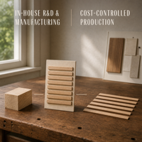 Lames de store vénitien en bois de 50 mm – Remplacement pour stores – Fabricant et fournisseur en gros sur mesure pour revendeurs et projets de fenêtres