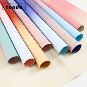 Tondo 58x50cm fleur papier d'emballage cadeau double face glorieux jeunesse graduée couleur papier d'emballage Bouquet matériaux d'emballage - Product Image 3