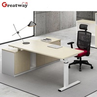 Table électrique réglable en hauteur Greatway QF-126D-KG, réglage multi-vitesses, levage à une touche, pratique, bureau de travail