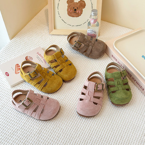 Sandalias Romanas Huecas para Niños, Estilo Coreano, Verano 2025, Plataforma para Niñas, Birkenstocks, Zapatos con Punta Cerrada y Cierre de Velcro para Niños - Product Image 2