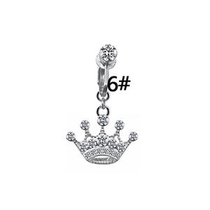 Pendentif YICAI en forme de cœur, de lune et de papillon, <span class=keywords><strong>faux</strong></span> <span class=keywords><strong>piercing</strong></span> pour le <span class=keywords><strong>ventre</strong></span> à clipser pour femmes, <span class=keywords><strong>piercing</strong></span> de nombril factice sans perçage, croissant - Product Image 3