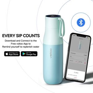 Customized Smart Stainless Steel Water Bottle App Vacuum <b>Flasks</b> & Thermoses <b>Drinking</b> Reminder Temperature Display Smart Tumblers - Product Image 5
