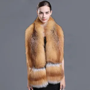 CX-B-20 Wholesale European Women Big Size Luxury Real Red Fox Real Fur Shawl