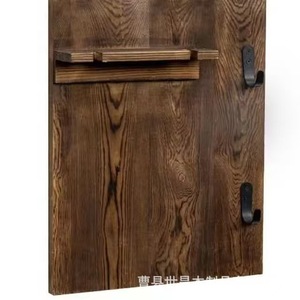 Estante de pared de madera maciza para copas de vino con ganchos para tazas para almacenamiento en la cocina - Product Image 5