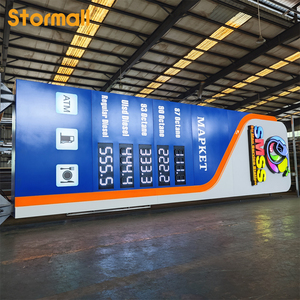 Panneaux LED personnalisés IP65 pour station-service extérieure, signalisation LED pour lavage de voitures, panneaux de prix de carburant en pylône - Product Image 1